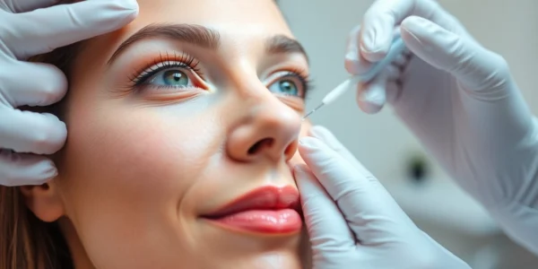 Botox Zürich: Professional facial injection procedure in a Zurich clinic with skilled specialist.
