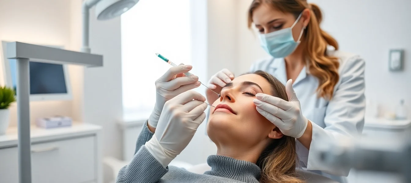 Ästhetische Klinik in Zürich mit Arzt bei einer Botox-Behandlung