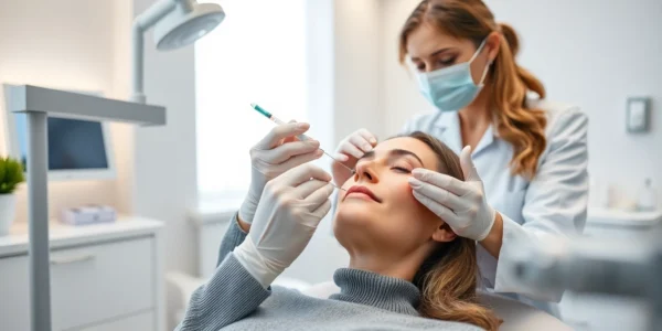 Ästhetische Klinik in Zürich mit Arzt bei einer Botox-Behandlung