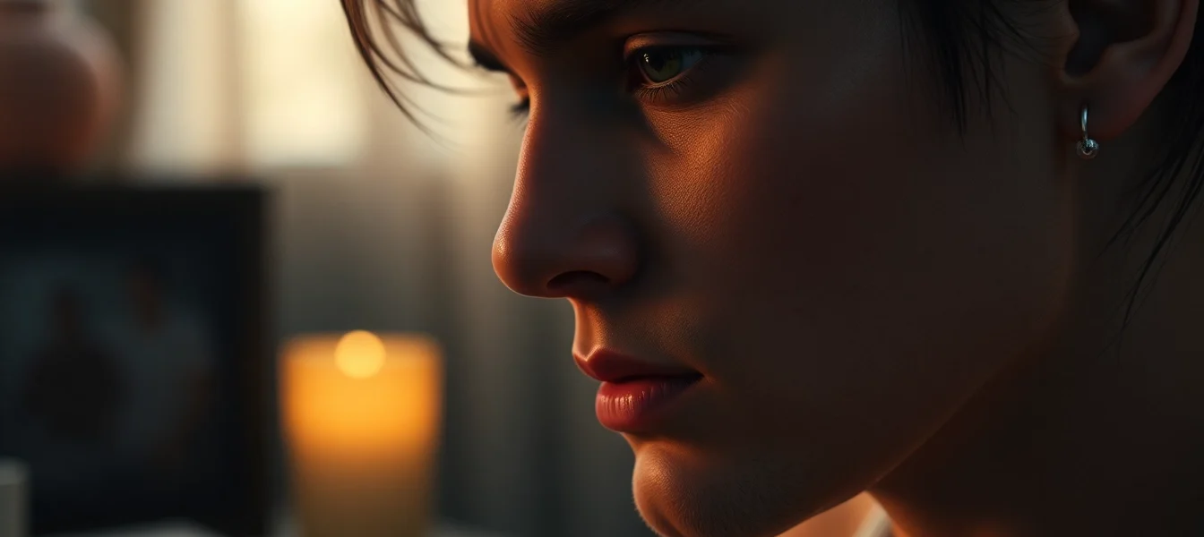 Detailed shot of a hyperrealistic AI porn generator character with textured skin and warm lighting for immersive adult content.