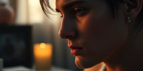 Detailed shot of a hyperrealistic AI porn generator character with textured skin and warm lighting for immersive adult content.