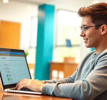Young adult compares Health Insurance when turning 26 plans on a laptop.