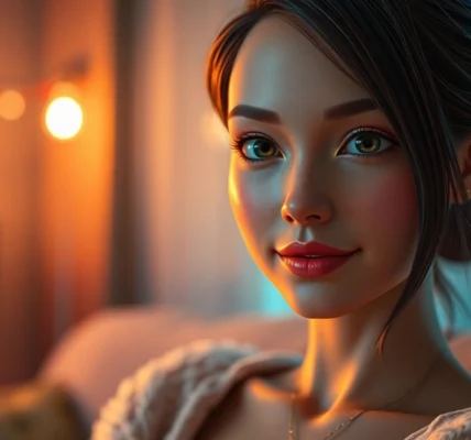 AI girlfriend engaging in a natural, real-time unfiltered NSFW chat, showcasing realistic interaction and emotional connection in a modern digital setting.