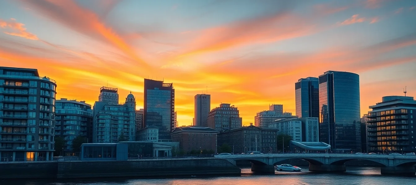 Property for Investment London Modern cityscape with residential developments and investment
