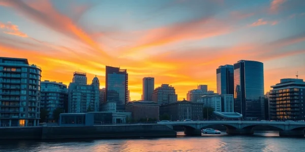 Property for Investment London Modern cityscape with residential developments and investment
