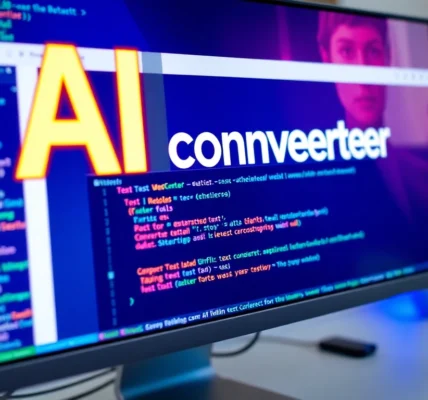 Professional analyzing AI text converter tools interface to create natural, human-like writing