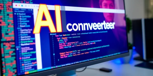 Professional analyzing AI text converter tools interface to create natural, human-like writing