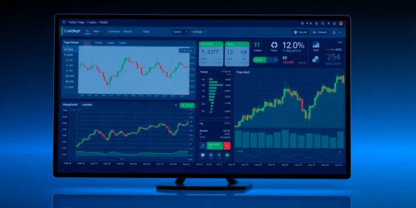 Trading view interface with advanced charts and market analysis tools for traders and investors